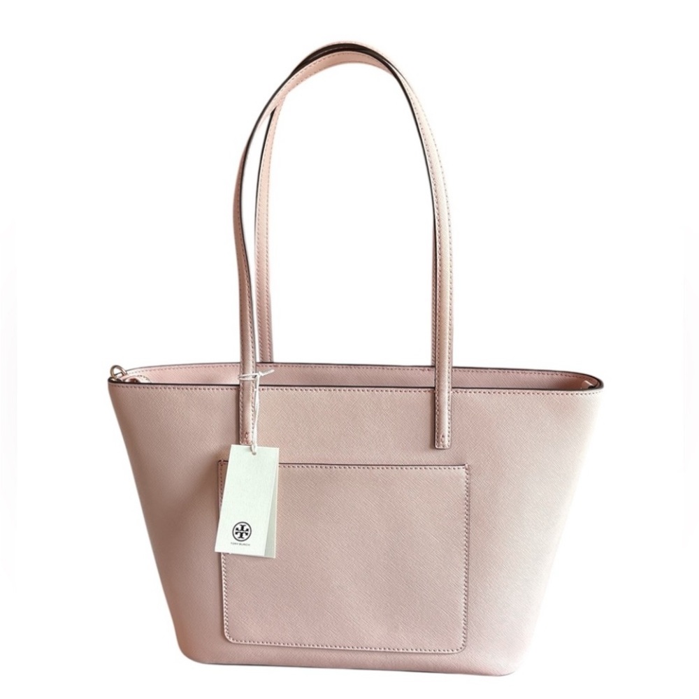 Tory Burch Light Pink Saffiano Emerson Tote Bag - Picture 5 of 5